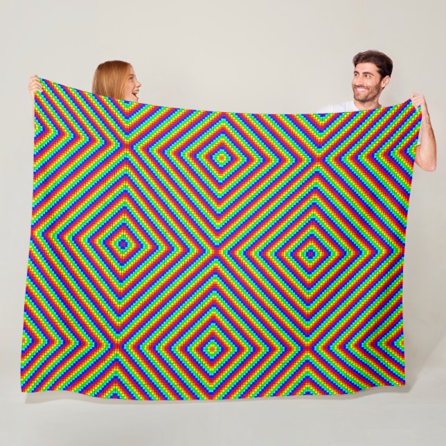 Rainbow X - Fleece Blanket (In Situ)