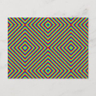 Rainbow X - Postcard