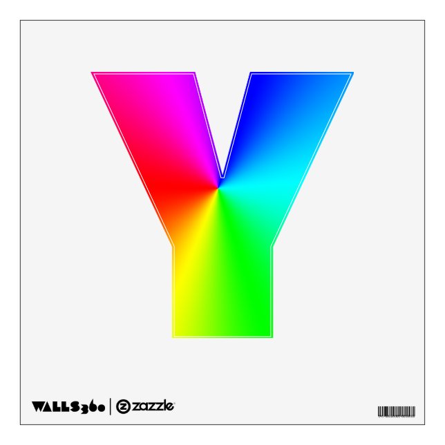 Rainbow Y Wall Sticker (Front)