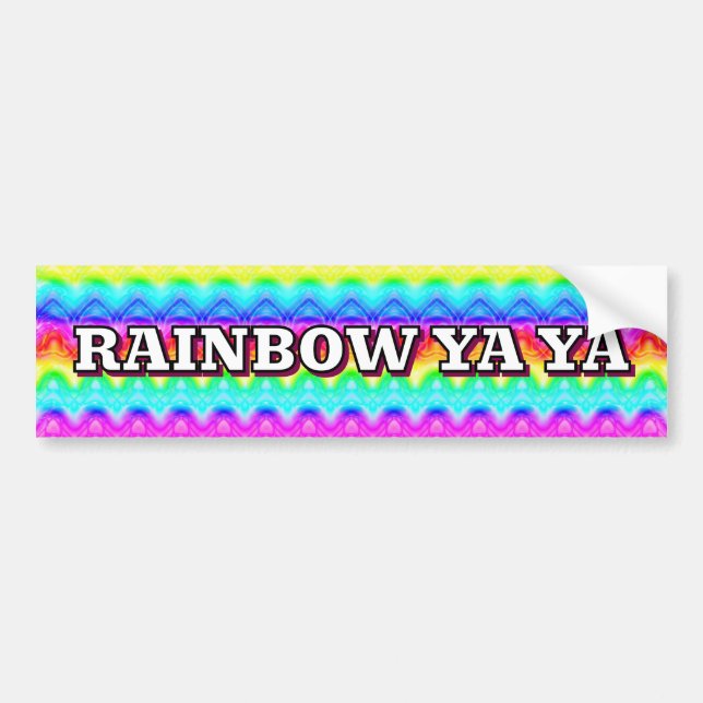 RAINBOW YA YA BUMPER STICKER (Front)
