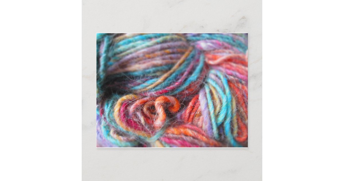 Rainbow Yarn Bundle Postcard | Zazzle