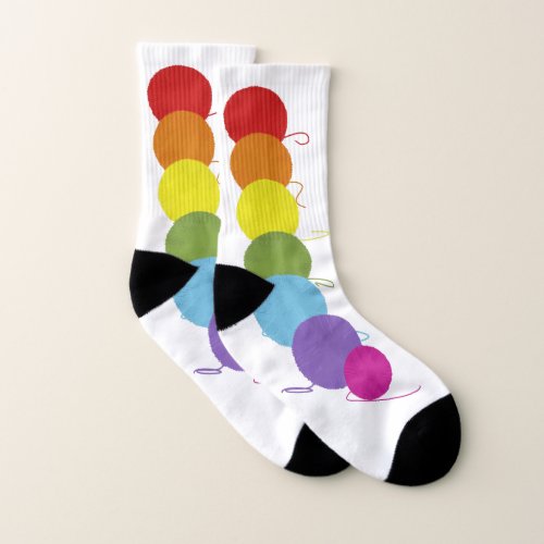 Rainbow Yarn Socks
