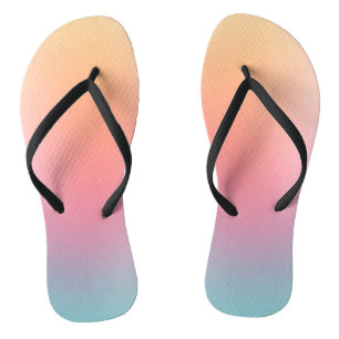 Rainbow Yellow Blue Purple Green Pink Red Orange Flip Flops