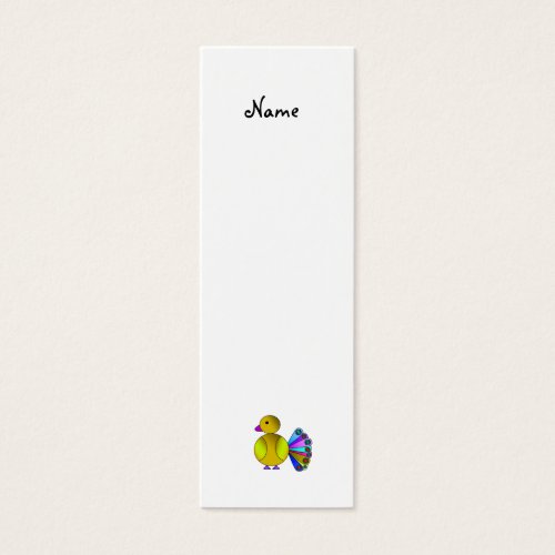 Rainbow yellow peacock business card templates