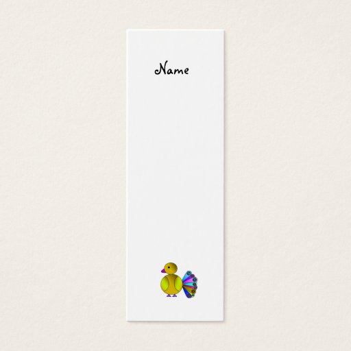 Customizable Rainbow yellow peacock business card templates