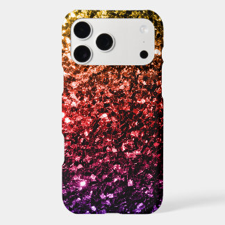 Rainbow yellow red purple sparkles iPhone 17 pro max case