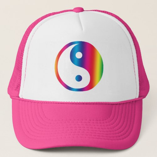 Rainbow Yin Yang Hat