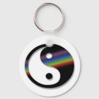 Rainbow Yin Yang Keychain