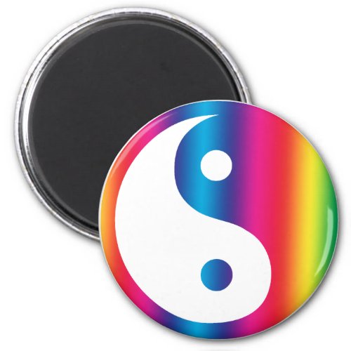 Rainbow Yin Yang Magnet