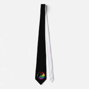 Rainbow Yin Yang Neck Tie
