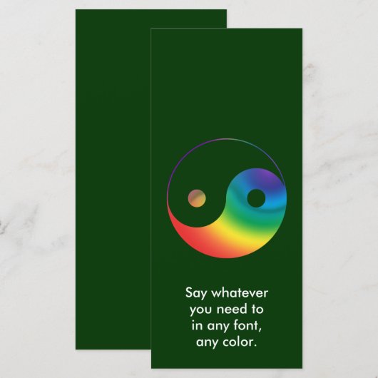 Rainbow Yin Yang Symbol (Front/Back)