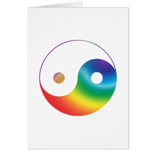 Rainbow Yin Yang Symbol Cards (Front)