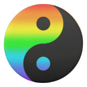 Rainbow Yin Yang Symbol Eraser (Front)