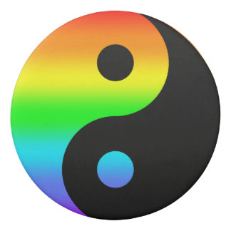 Rainbow Yin Yang Symbol Eraser