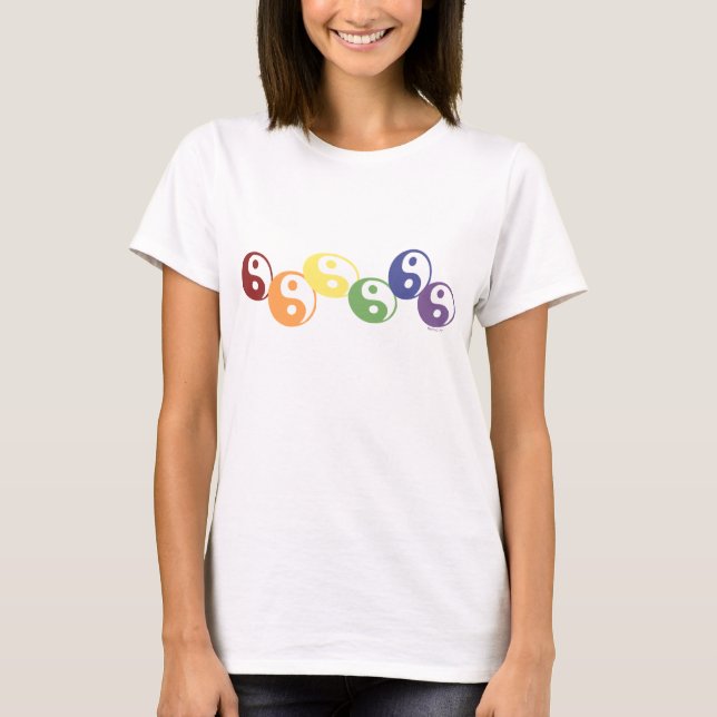 Rainbow Ying Yang T-Shirt (Front)