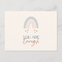 Rainbow You Are Enough Watercolor Earthy