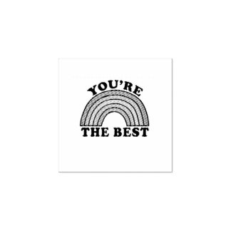 Rainbow You’re the Best Positive  Rubber Stamp