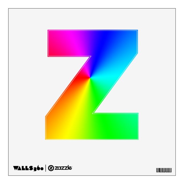 Rainbow Z Wall Decal (Front)