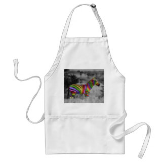 Rainbow Zebra Adult Apron
