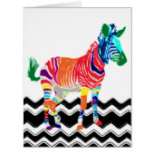 Rainbow Zebra Animals Monogrammed Pattern Party (Front)
