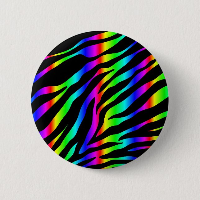 rainbow zebra button (Front)