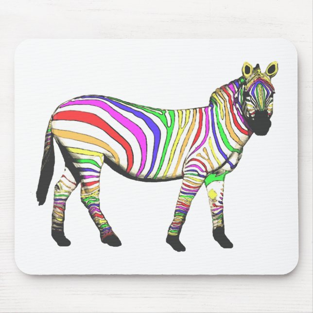Rainbow Zebra Mouse Pad (Front)
