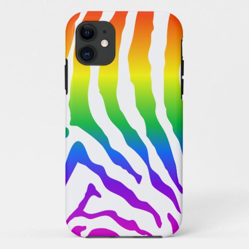 Rainbow Zebra Pattern iPhone 11 Case