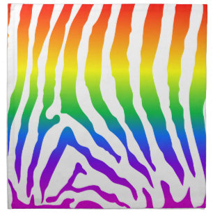 Rainbow Zebra Pattern Napkin