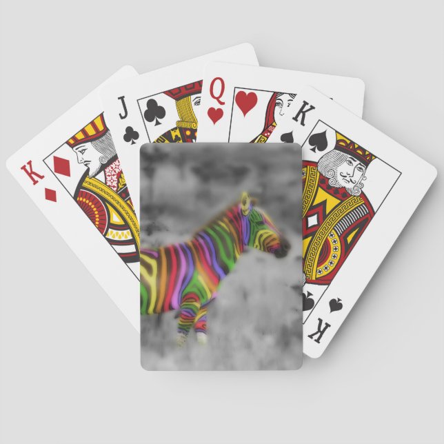Rainbow Zebra Poker Cards (Back)