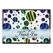 Rainbow Zebra Polka Dot Pattern Thank You (Front Horizontal)