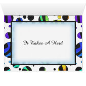 Rainbow Zebra Polka Dot Pattern Thank You Cards (Inside Horizontal (Bottom))