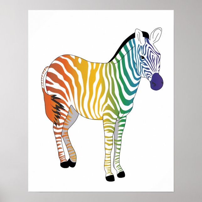 rainbow zebra poster (Front)