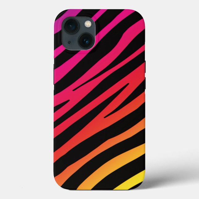 Rainbow zebra print Case-Mate iPhone case (Back)