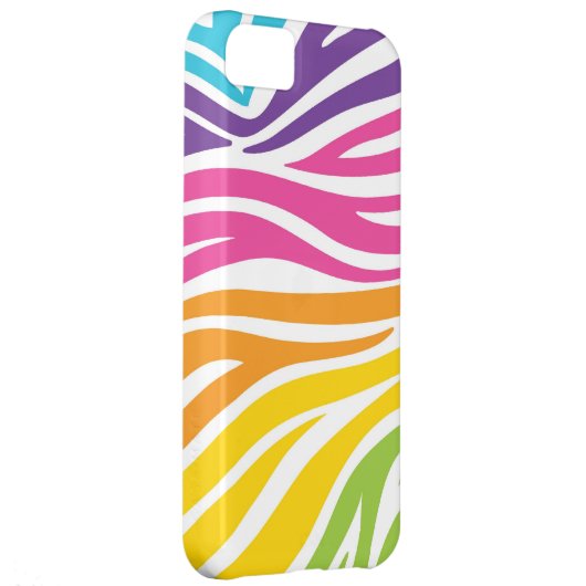 Rainbow Zebra Print Case-Mate iPhone Case (Back/Right)