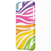 Rainbow Zebra Print Case-Mate iPhone Case (Back Left)