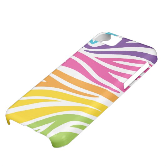 Rainbow Zebra Print Case-Mate iPhone Case (Bottom)