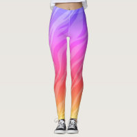 Rainbow Zebra Print Leggings