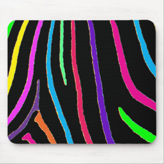 Rainbow Zebra Print Mouse Pad