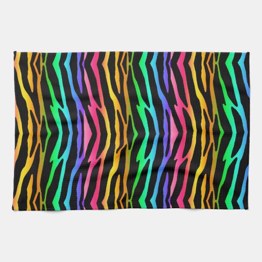 Rainbow Zebra Safari Animal Print Hand Towel Zazzle Rainbow Zebra Safari Animal Print Hand Towel