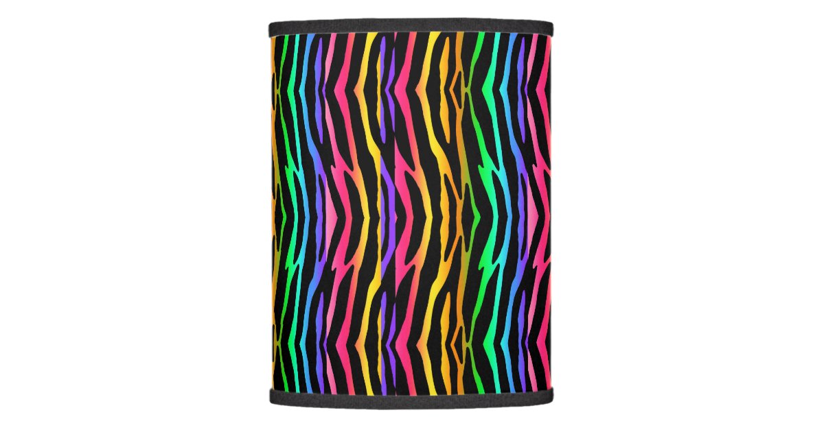Rainbow Zebra Safari Animal Print Lamp Shade Zazzle Com