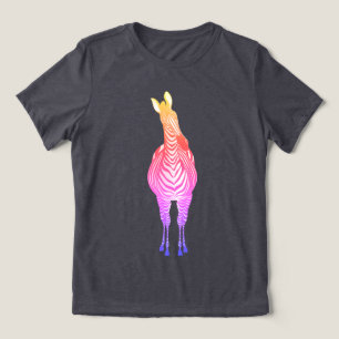 Rainbow Zebra Show Your Stripes! Customizable Tri-Blend Shirt