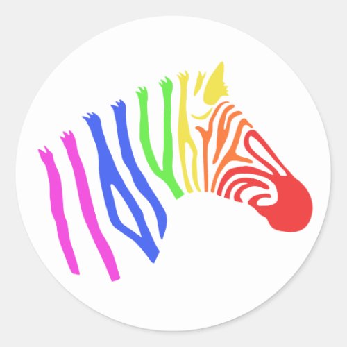 Rainbow Zebra Sticker