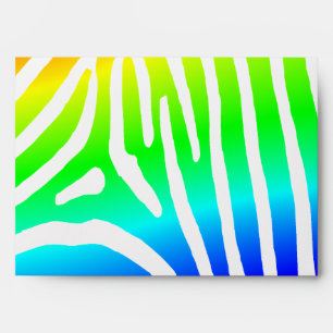Rainbow Zebra Stripes Envelope