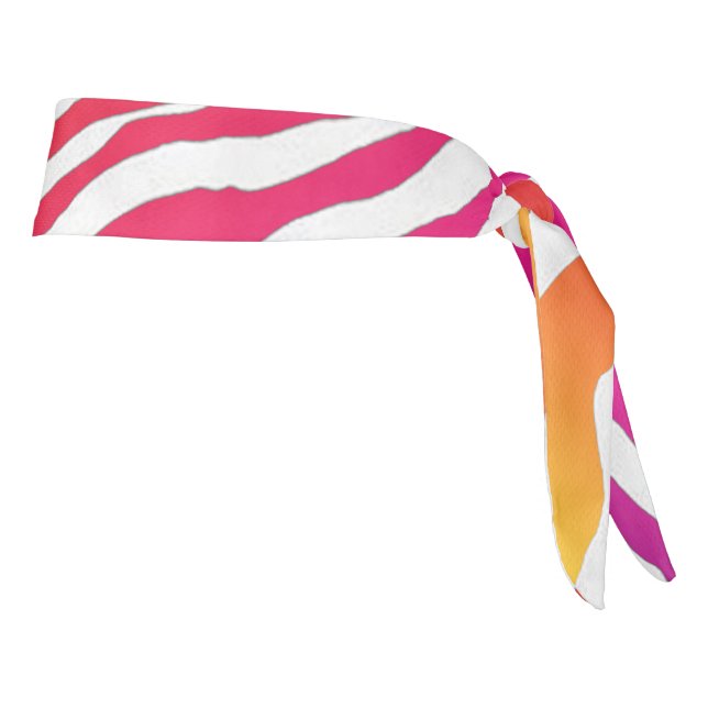 Rainbow Zebra Tie Headband (Rotate 90)