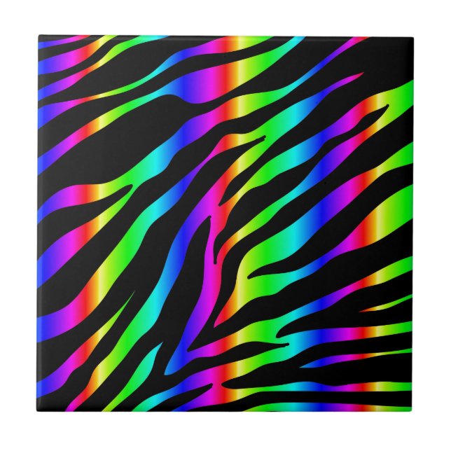 rainbow zebra tile (Front)