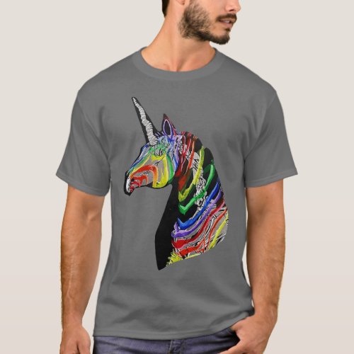 Rainbow Zebra Unicorn T_Shirt
