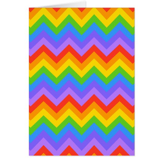 Rainbow Zig Zag Pattern. Cards (Front)