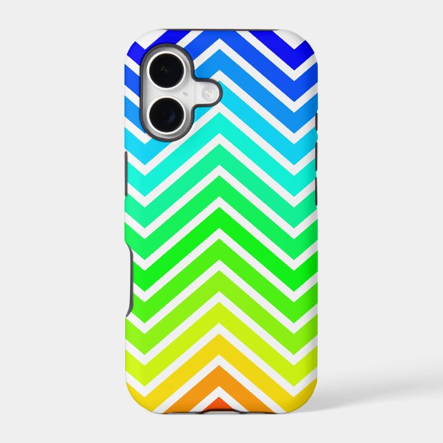 Rainbow Zigzag Iphone Case (Back)