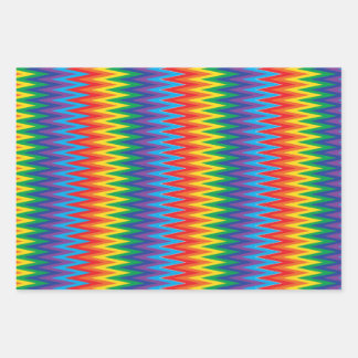 Rainbow Zigzag Pattern Wrapping Paper Sheets