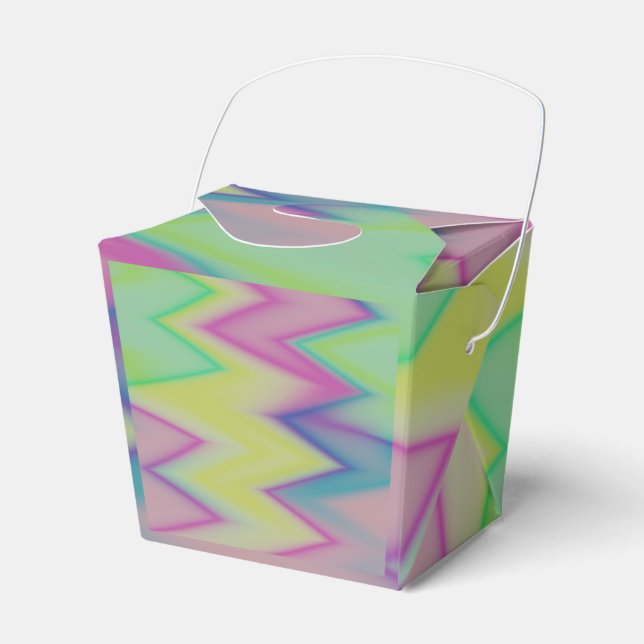 Rainbow Zigzags     Favor Boxes (Front Side)